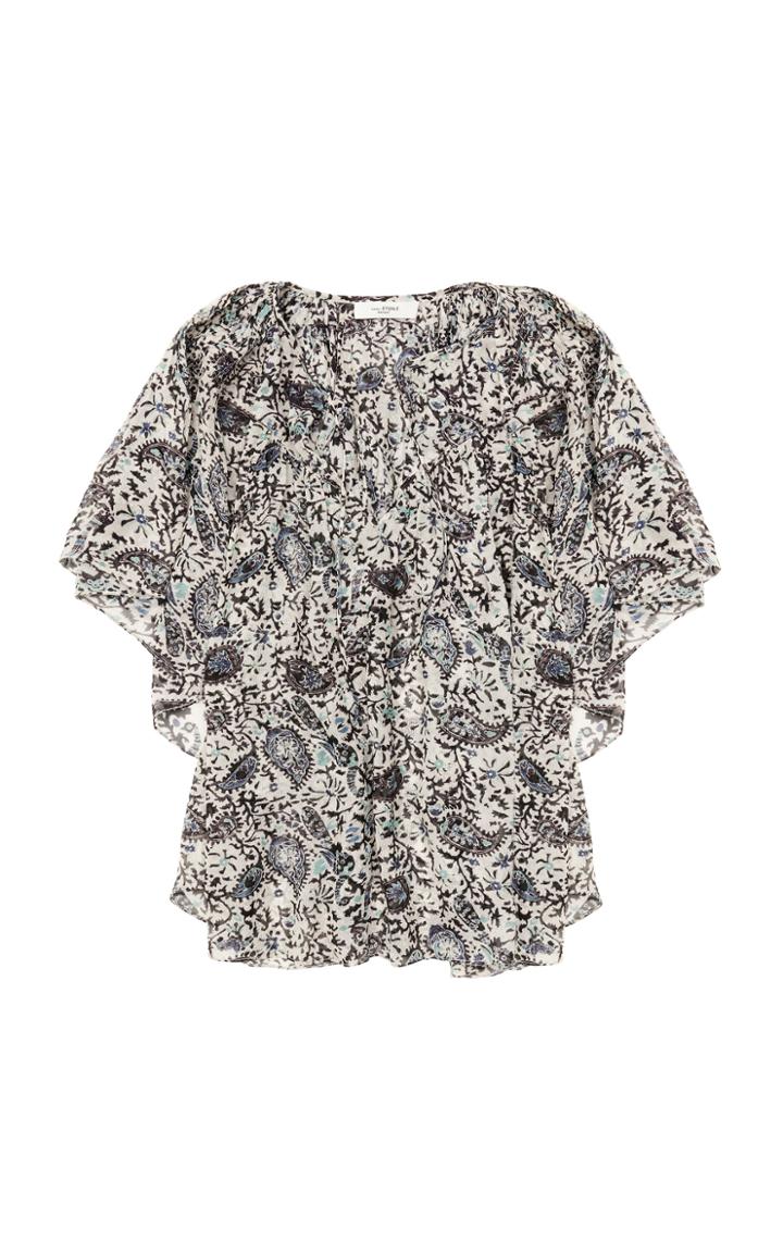 Isabel Marant Toile Neslya Printed Crepe Blouse