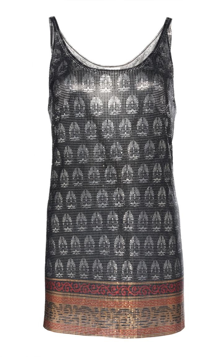 Paco Rabanne Printed Metallic Tank Top