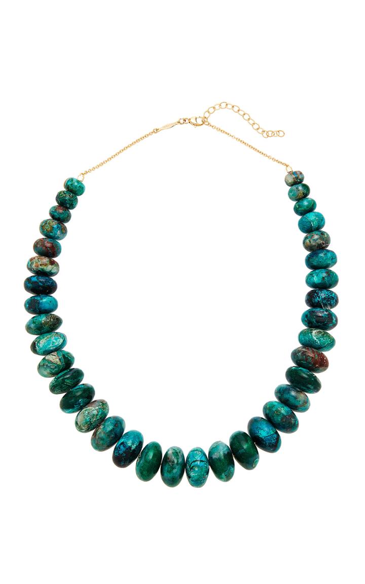 Jacquie Aiche Graduated Chrysocolla Beaded Necklace