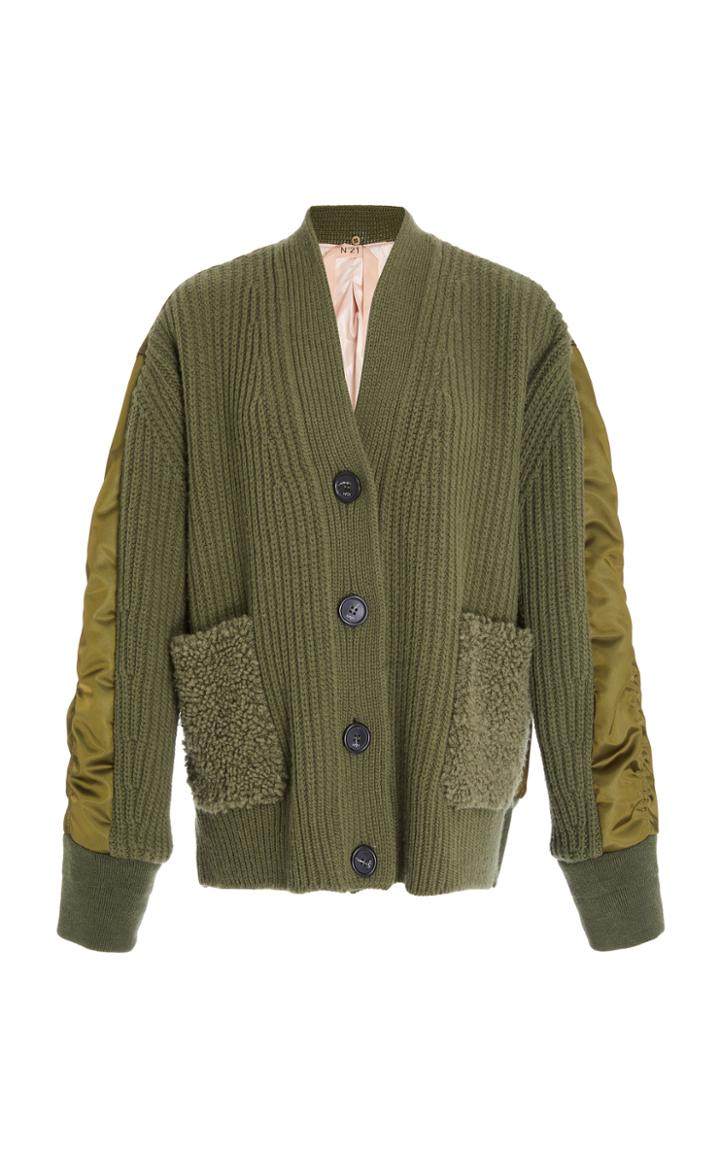 N 21 N&deg;21 Maureen Nylon Insert Cardigan
