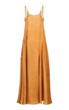Abadia Paneled Silk Twill Maxi Dress