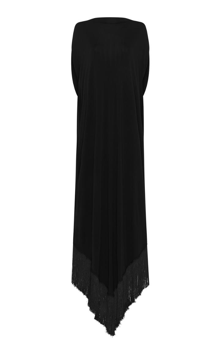 Matteau Fringed Jersey Midi Dress Size: 1