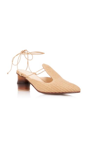 Marcela B. Bamboo Heel Raffia Sandal