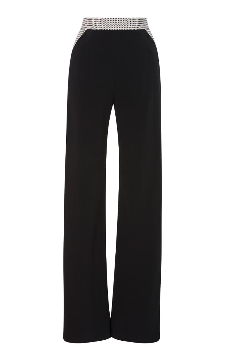 Brandon Maxwell Tweed Tuxedo Stripe Pant