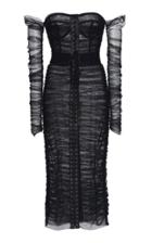 Dolce & Gabbana Ruched Off The Shoulder Dress