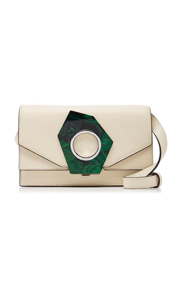 Ganni Resin-trimmed Leather Bag