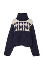 Khaite Luna Argyle Cashmere Sweater