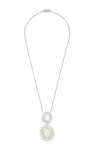 Paul Morelli Oval Cabochon Mixed Diamond Cluster Pendant