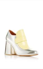 Marni Silver And Light Yellow Moccasin