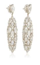 Sidney Garber 18k White Gold And Diamond Torchere Earrings