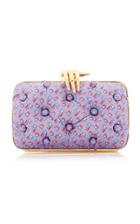 Benedetta Bruzziches Carmen Crab Printed Silk Satin Bag With Hand