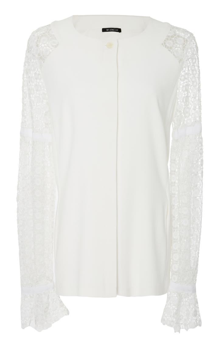 Mi Jong Lee Lace Sleeve Jacket