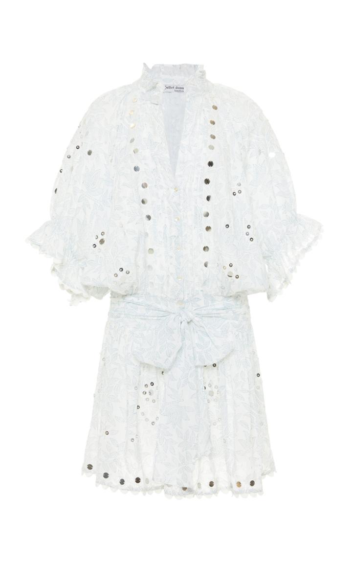 Juliet Dunn Short Sleeved Cotton Blouson Dress