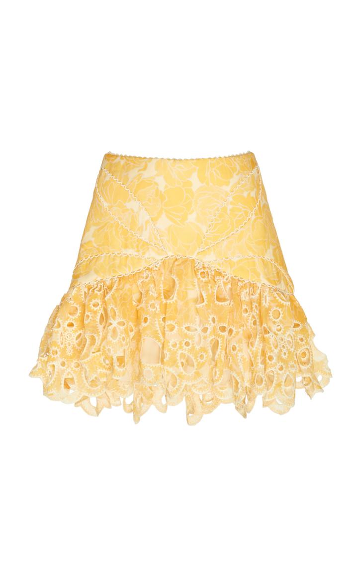 Acler Meredith Printed Lace Mini Skirt