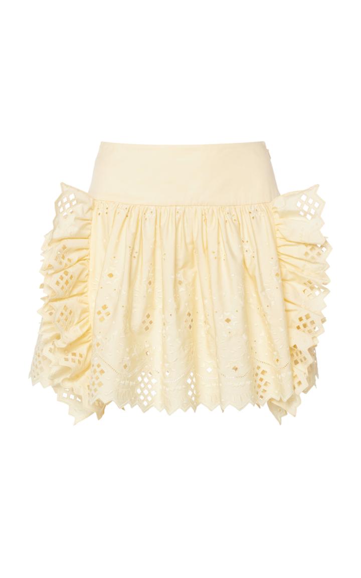 Alberta Ferretti Eyelet Cotton Blend Shorts