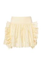 Alberta Ferretti Eyelet Cotton Blend Shorts