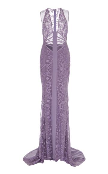 Georges Hobeika Plunge Neckline Dress