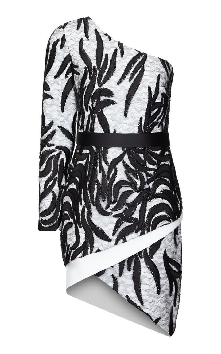 Safiyaa Mona One-shoulder Sequined Mini Dress