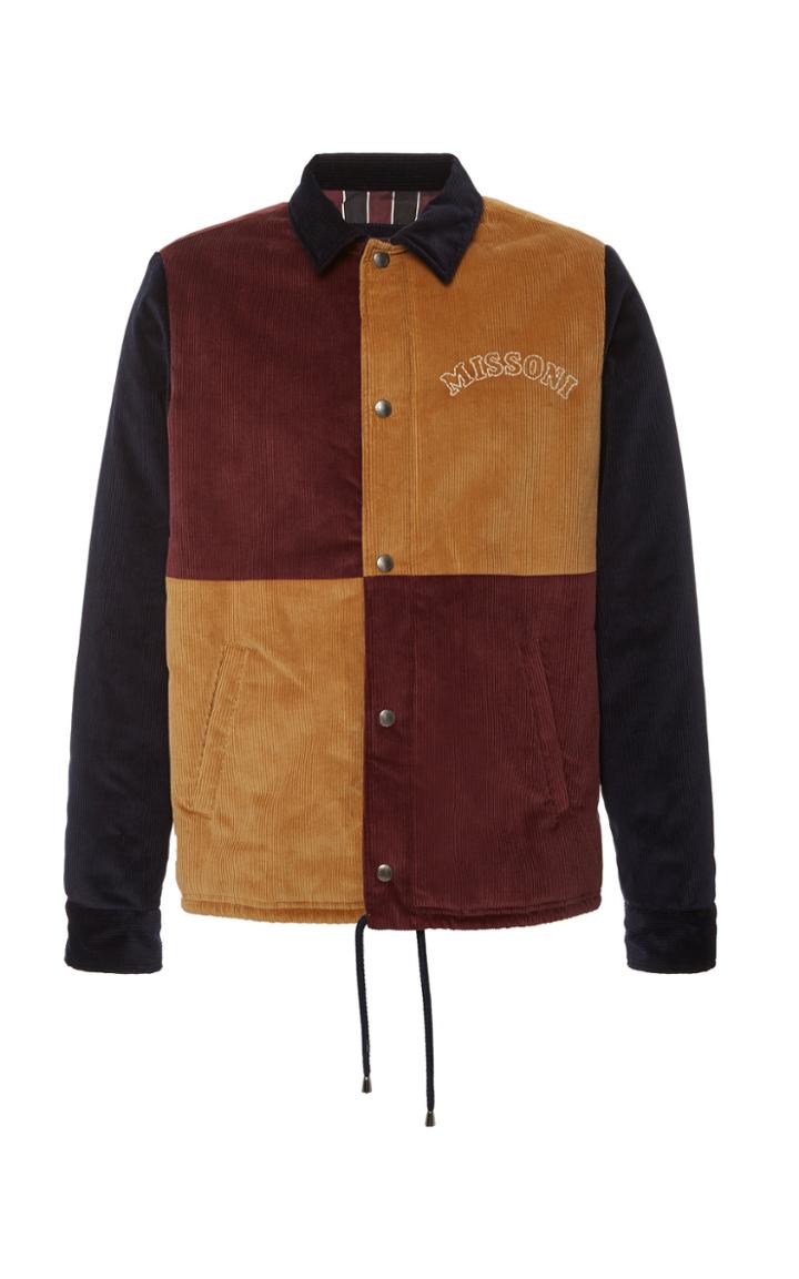 Missoni Embroidered Patchwork Corduroy Jacket