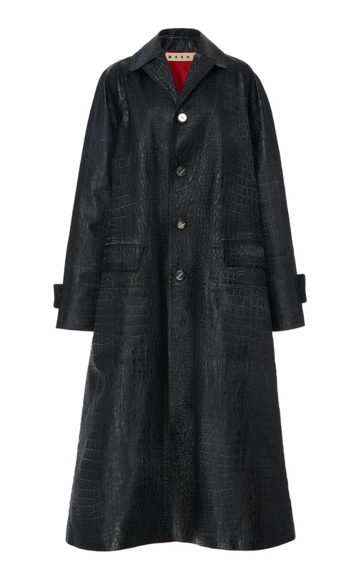 Marni Embossed Leather Coat