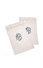 Julia B. Couture Linens Personalized Set Of 2 Shoe Bags