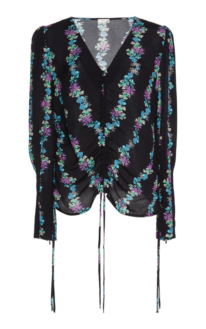 Rixo London Kaia Ruched Top