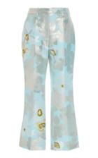 Paule Ka Floral Jacquard Cropped Trouser