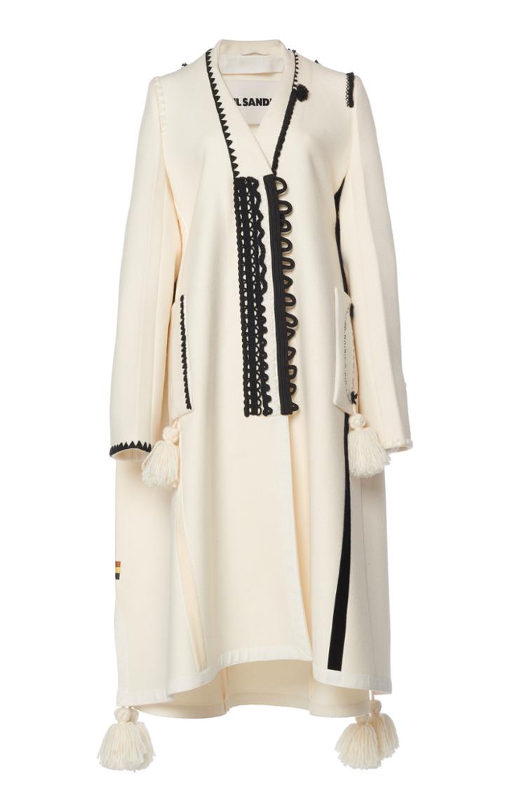 Jil Sander Embellished Wool Coat