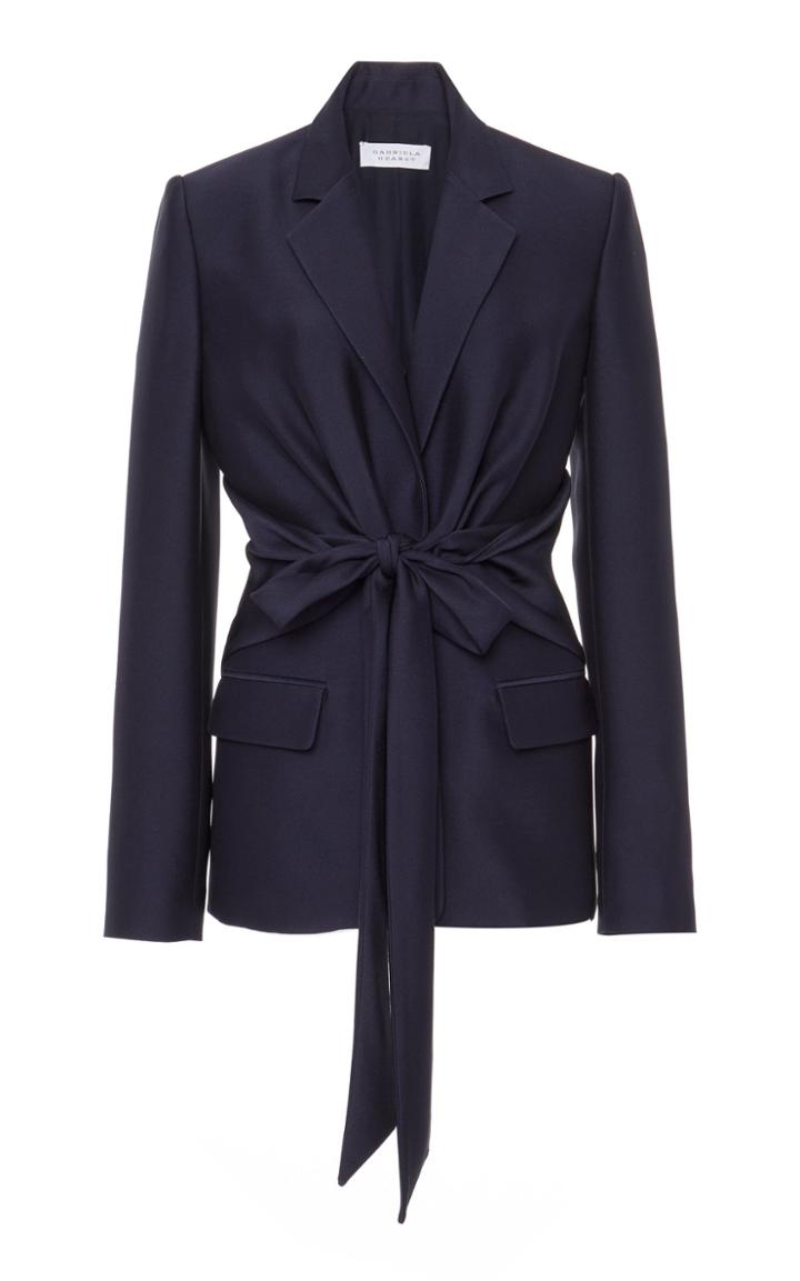 Moda Operandi Gabriela Hearst Grant Silk Knotted Blazer Size: 38