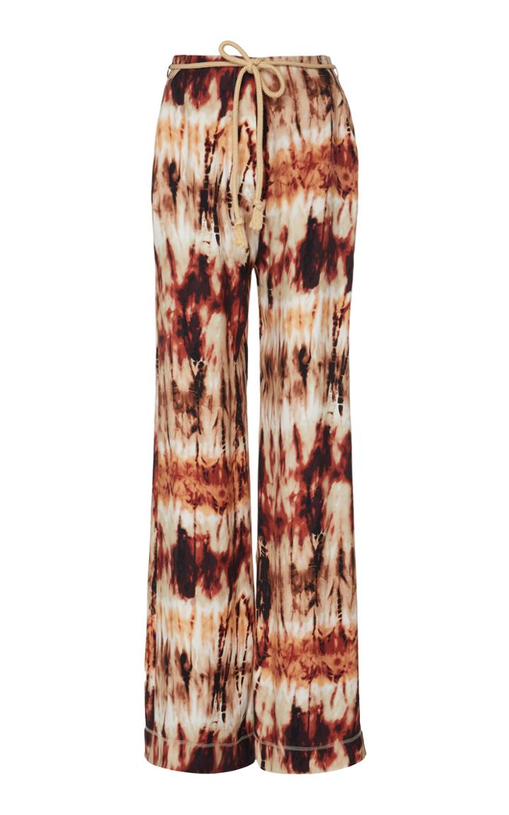 Nanushka Giada Belted Cupro Wide-leg Pants Size: Xs