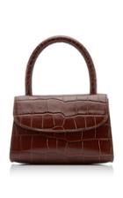 By Far Mini Croc-embossed Leather Top Handle Bag