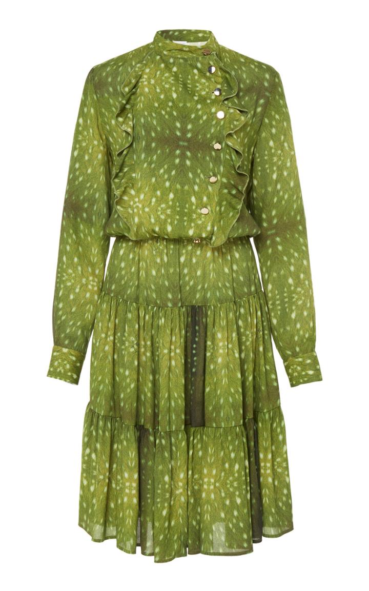Stella Jean Tiered Print Midi Dress