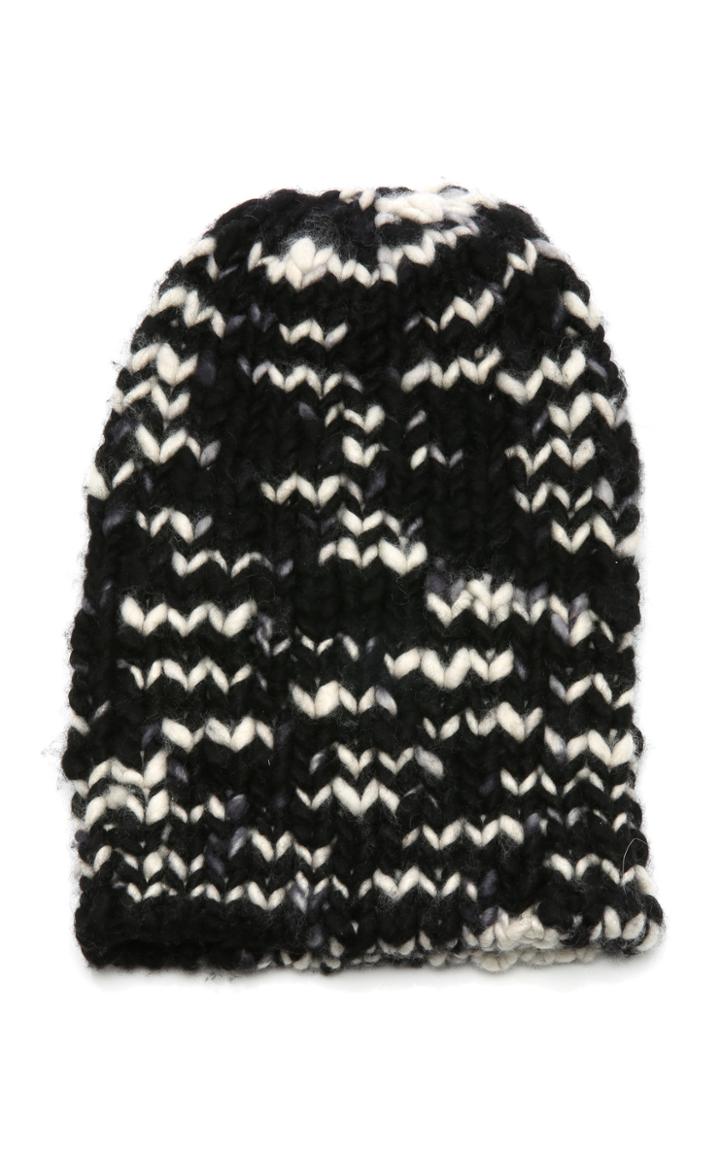 The Elder Statesman Chunky Hand-knit Cashmere Beanie