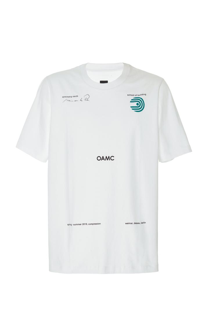 Oamc Schule Printed Cotton-jersey T-shirt