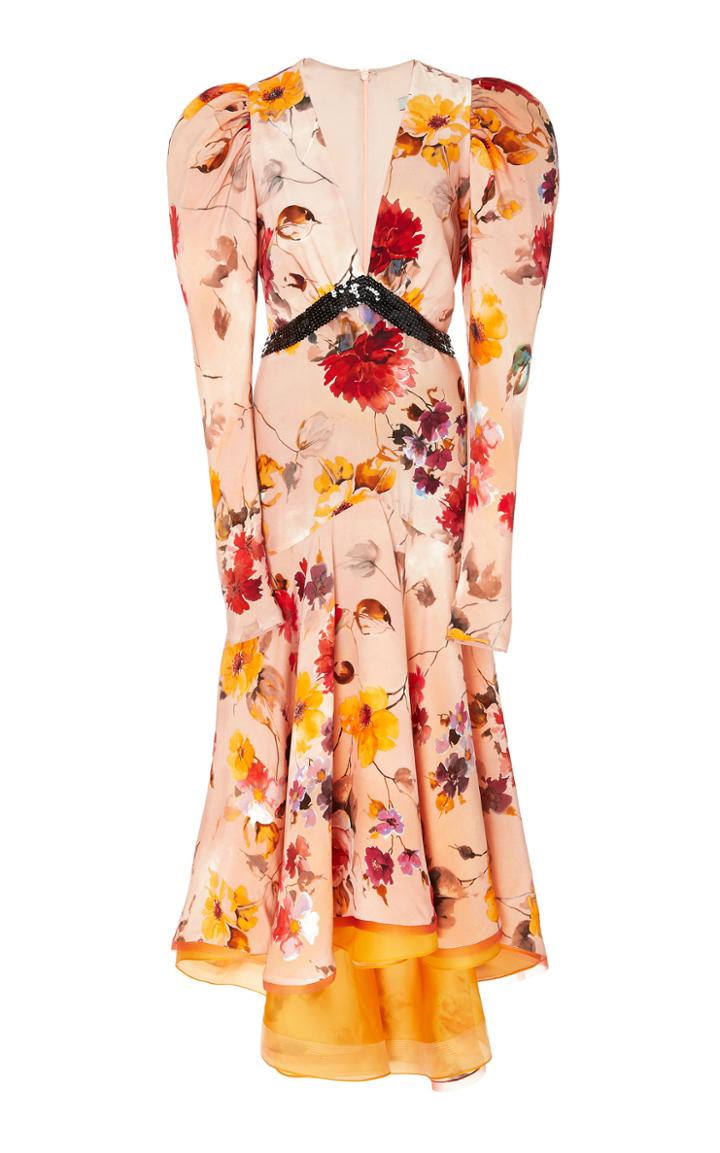 Silvia Tcherassi M'o Exclusive Floral Poinciana Dress