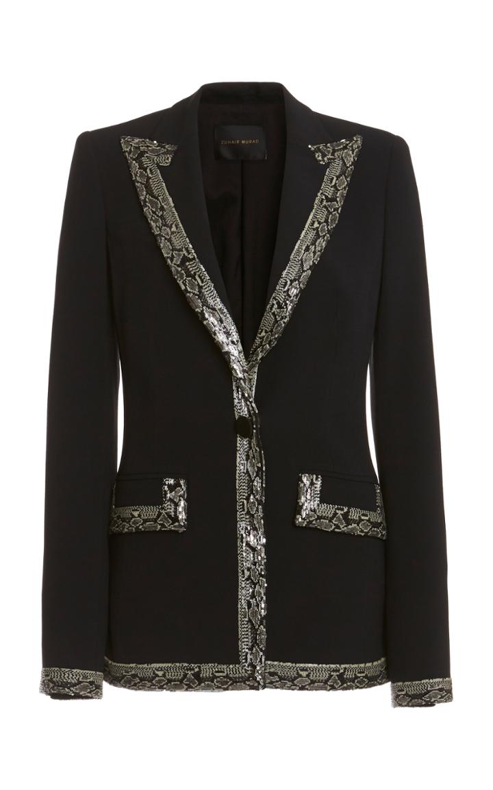 Moda Operandi Zuhair Murad Two-tone Cady Blazer