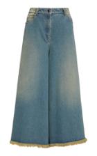Moda Operandi Michael Kors Collection Monogramed Wide-leg Cropped Jeans