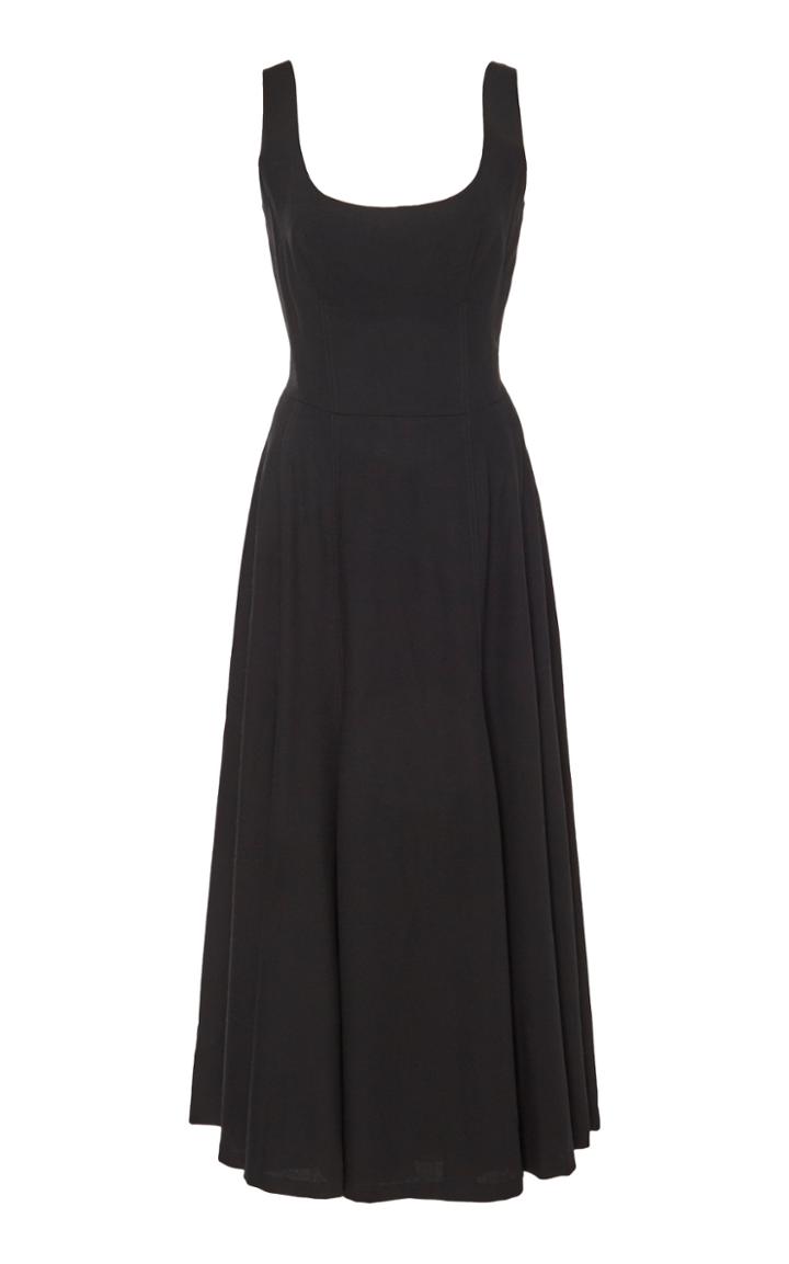 Andres Otalora Bianca Wool Midi Dress