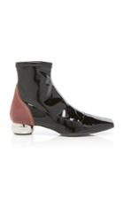 Ellery Patent Metallic Heel Chelsea Boot