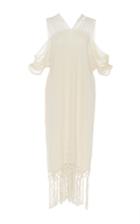 Caravana Tulum Scorpios Frayed Cold Shoulder Dress