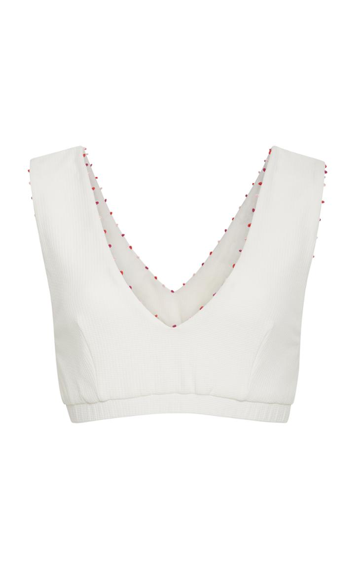 Marysia Swim Embroidered Bikini Top