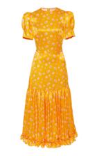 The Vampire's Wife Floral-print Silk-satin Midi Dress