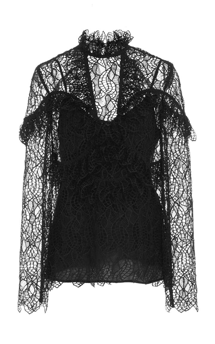 Acler Elan Ruffled Lace Blouse