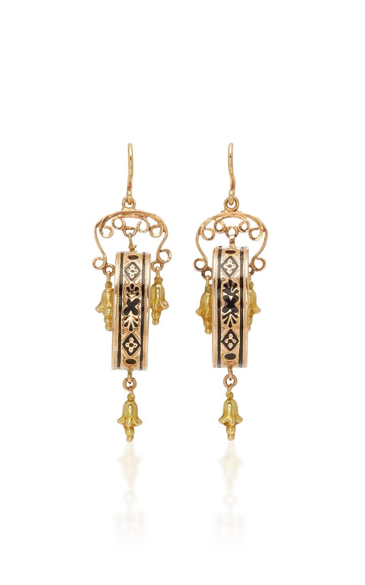 Fox And Bond Victorian 14k Gold Chandelier Earrings
