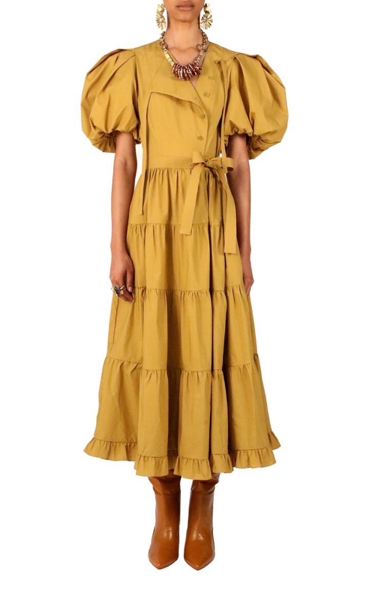 Moda Operandi Ulla Johnson Agathe Tiered Midi Dress