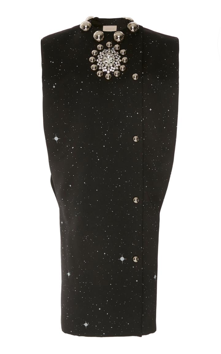 Moda Operandi Christopher Kane Star Satin Midi Wrap Dress Size: 38