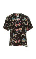 Hvn Dylan Printed Stretch-cotton Top