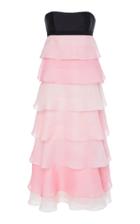 Carolina Herrera Tie-back Tiered Ruffle Silk-organza Midi Dress