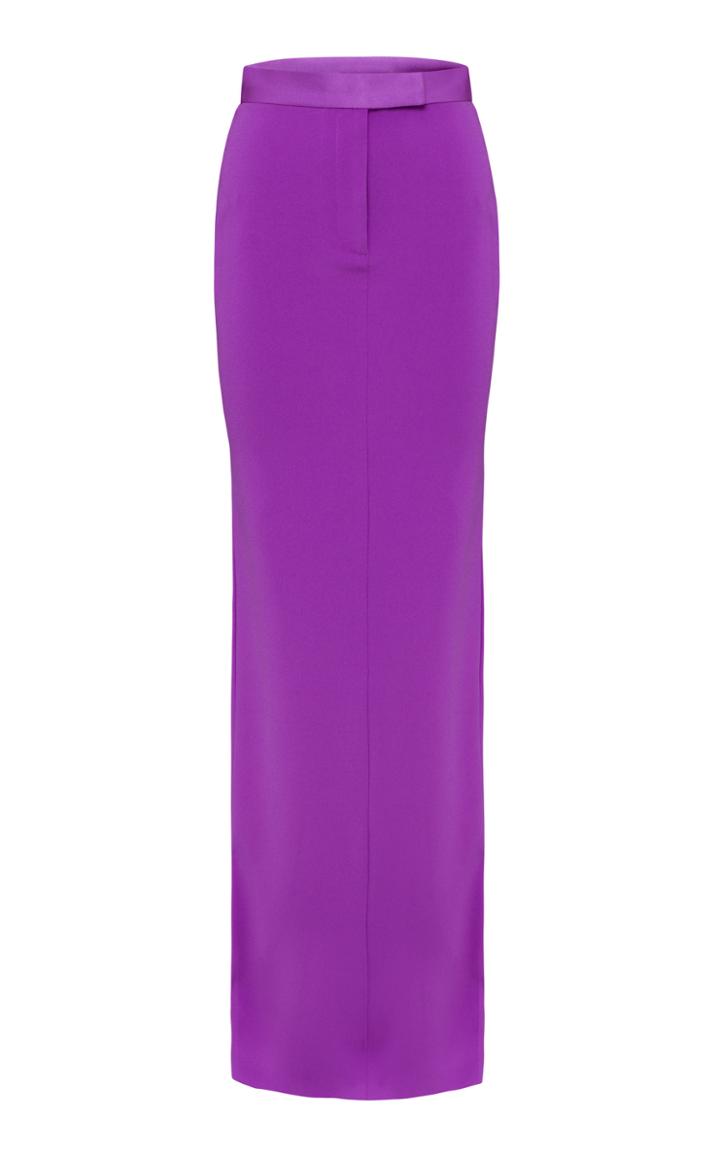 Moda Operandi Alex Perry Gabriel Satin Crepe Maxi Column Skirt