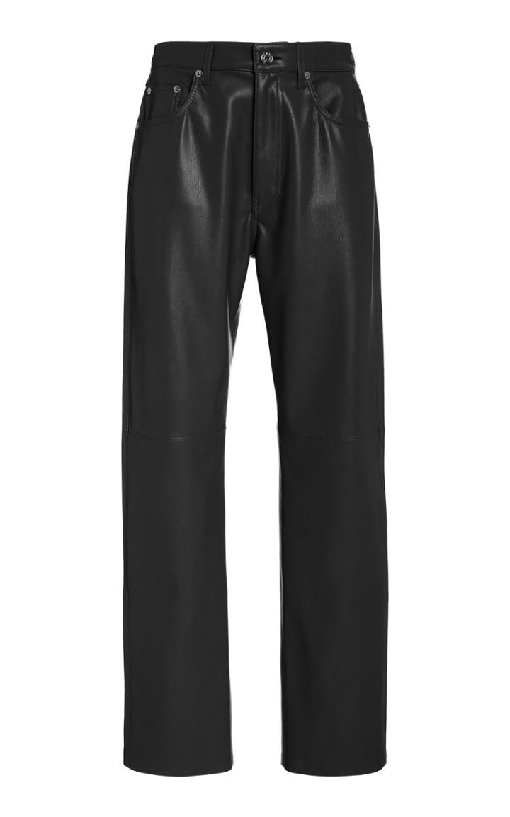 Nanushka Vinni Vegan Leather Straight-leg Pants
